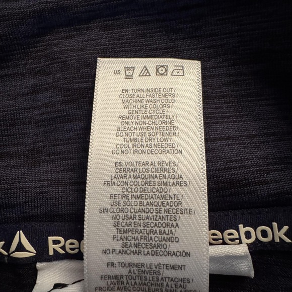 Reebok Pullover Mens 2XL Blue Quarter Zip Athletic Performance Shirt - Picture 8 of 10